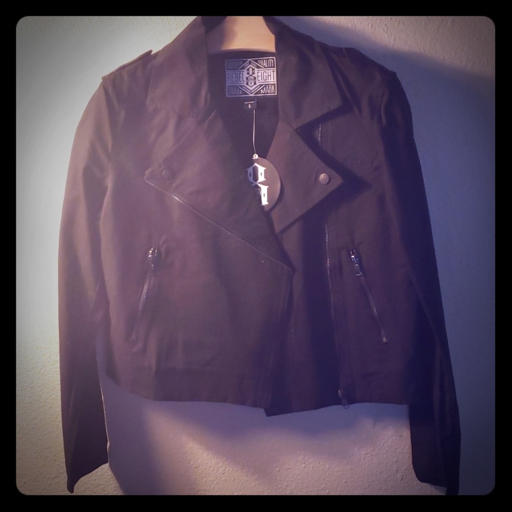 Rebel 8 black moto jacket